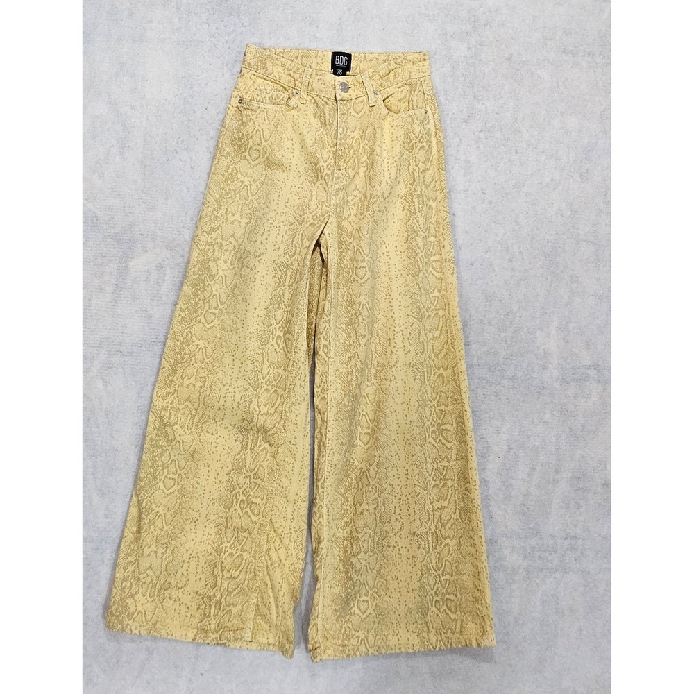 Urban Outfits BDG Jeans Women 26 Snake Print Animal Extra Wide Leg Skater Hippy